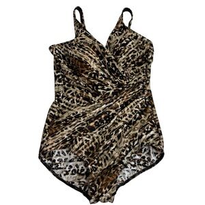 Miraclesuit cheetah onesie swimsuit